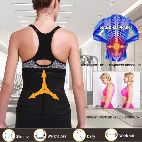 Double Adj. Belt Abdominal Waist Trainer Trimmer main image 5